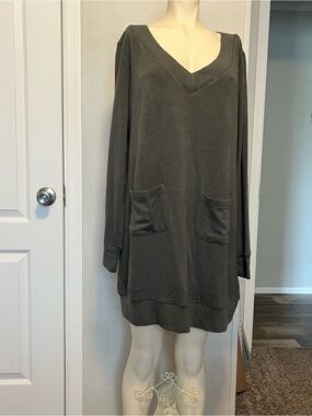 Sweater oversized, long sleeves Gray